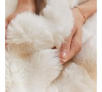 Rabbit Plush Blanket, Super Comfort Oversized Warm Thick Bubble Double Sided Plush Rabbit Faux fur Throw Blanket, Fluffy Blanket, Soft Cozy Blanket for Couch Chair bed Sofa Living Room(Off white,160x2