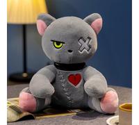 Rabbit Plush - Cotton Stuffed Gothic Lop Eared Toy | 25cm Soft Comfortable Stuffed Animal | This Dark Bunny Doll Adds A Spooky Charm For Halloween And Birthday