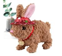 Rabbit Plush - Jumping Bunny Toy for Kids, Twitch-Nose Pet with Interactive Movement Cute Hop Feature, Easy Play Function Animal Play Tool, Plush Accessory for Bedroom Use 7.48 Inches