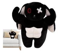 Rabbit Plush, Scary Muscle Bunny Standing Toy, Soft Huggable Pillow Doll for Christmas, Boys, Girls, Adults, Bedside, Sofa, Desk, Shelf, Car, Sleeping, 11.81 x 5.91 x 4.72 inches, White
