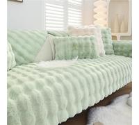 Rabbit Plush Sofa Cover 1 2 3 Seater, Sofa Slipcover Corner L Shape Thick Warm Couch Protector Anti-slip Caravan Seat Cushion Covers for Kids, Pets (Mint,W 70cm×L 70cm)