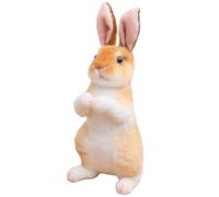 Rabbit Plush, Soft Cuddly Stuffed Animal Doll Kawaii Sitting Bunny Plushie Toy for Kids Adults Boys(Brown,24cm/9.4in)