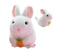 Rabbit Plush Toy - Cute Bunny Hamster, Interactive Motion Tail Pull String Design With Soft Fabric | Aesthetic Bedroom Decor For Birthday Parties Childrens Day Holiday Playtime Celebration Indoor Use