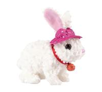 Rabbit Plush Toy - Jumping Pet Bunny, Interactive Animal with Twitching Nose, Moving Electronic Kit for, Hopping Floppy Ear Friend, Animated Companion for Nursery