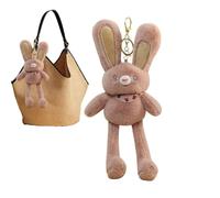 Rabbit Plush Toy Pendant, Pull Up Rabbit Plush Toy, Stuffed Animal Funny Rabbit Doll Pendant | Stylish Cute Keychain for Car Keys, Bag, Backpack, Cellphone