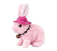 Rabbit Plush Toy, Twitching Nose Jumping Interactive Bunny, Soft Moving Pet with Lively Actions, Cute Animated Stuffed Animal Gift, for Boys Girls Bedroom Living Room Playroom Nursery Travel