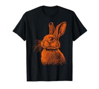 Rabbit Portrait Minimalist Wildlife Hare Line Art Bunny T-Shirt