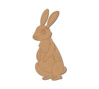 Rabbit Pre Marked Design 6 - Premium MDF & Plywood Embellishments Laser Cut Craft Shapes for Scrapbooking, Card Making, DIY Decor, Weddings & Personalized Projects