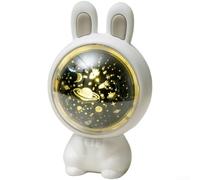 Rabbit Projection Night Light 3 Slides Music Box(white)