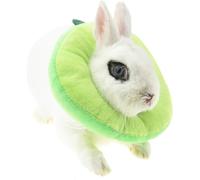 Rabbit Protection Cone for After Surgery, Elizabeth Neck Recovery Collar for Small Animals,Bunny Toast Avocado Costume (Small B) (green)
