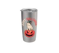 Rabbit Pumpkin Jack O' Lantern Bunny Spooky Halloween Stainless Steel Insulated Tumbler