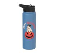 Rabbit Pumpkin Jack O' Lantern Bunny Spooky Halloween Stainless Steel Insulated Water Bottle