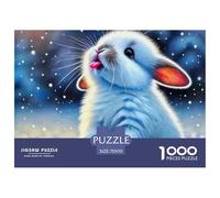 Rabbit Puzzle for Adults Impossible And Difficult Challenge 1000 Piece Challenging Games Educational Games There Are Letters on The Back 70x50cm/1000pcs