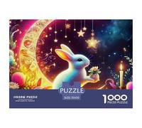 Rabbit Puzzle for Adults Impossible And Difficult Challenge 1000 Piece Challenging Games Educational Games There Are Letters on The Back 70x50cm/1000pcs