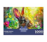 Rabbit Puzzle Kid Age 12 Years Up Impossible And Difficult Challenge 1000 Piece Challenging Games Educational Games There Are Letters on The Back 38x26cm/1000pcs