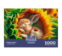 Rabbit Puzzle Kid Age 12 Years Up Impossible And Difficult Challenge 1000 Pieces Challenging Games Educational Games There Are Letters on The Back 70x50cm/1000pcs
