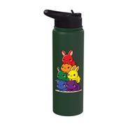 Rabbit Rainbow Flag Pride Month Cute Rabbit Subtle LGBTQ Stainless Steel Insulated Water Bottle