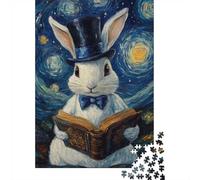 Rabbit Reader-1 Puzzle for Adults 1000 Pieces, Rabbit Themed Jigsaw, Birthday Gift for Puzzle Fans, 38x26cm/1000pcs