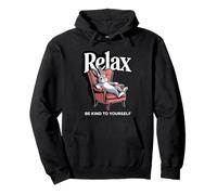 Rabbit Relax Be Kind To Yourself Pullover Hoodie