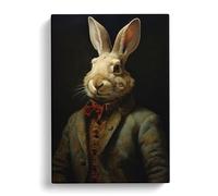 Rabbit Renaissance Art Canvas Wall Art Print 30x20 Inch