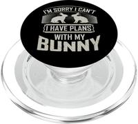 Rabbit Rescue Sorry Have Plans with My Bunny Rabbit PopSockets PopGrip for MagSafe