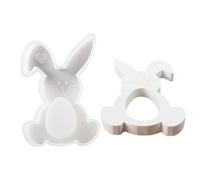 Rabbit Resin Moulds Bunny Silicone Mold Easter Bunny Egg Holding Mold Candle Moulds Easter Epoxy Casting Molds for Chocolate Cake Decorating