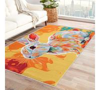 Rabbit Rug Kids - Baby Nursery Bunny Rug, Cute Rabbit Woodland Rugs for Living Room Bedroom, Washable Non Slip Soft Small Carpet, Patterned Area Rugs & Home Decor 50x80 cm