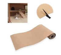 Rabbit Scratch Mat 12 Inch X 6.56 ft Self Adhesive Bunny Scratching Pad Cuttable Claw and for Cage Small Animal Scratching Rug for Biting Sleeping (Khaki) (Rabbit Mat 15.8 Inch X 6.56 ft)