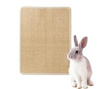 ŘAbbìť Scratching Pad - 40x30cm Natural Sisal Chew Toy Mat | Bunny Claw Grinding Pad For Small Pets, Cage Bedding & Furniture Protection Rug