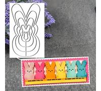 Rabbit Shape Frame Metal Die Cuts Dies Stencil, Rabbit Cutting Dies Cut Stencils DIY Scrapbooking Cards Photo Album Craft Decorative Embossing Paper Dies for Album Card Scrapbooking Making