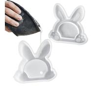 Rabbit Shape Mold, Spring Holiday Casting Form, Polymer Bunny Template with Smooth Layer, Creative Workshop Tool with Sturdy Build, Decorative Craft Item, Arts Crafts Home Garden Use