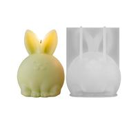 Rabbit Shape Mould - Reusable Candle Making Shape Soft Silicone Cute Animal Creative Accessory No Trace Left Behind Creative Moulding