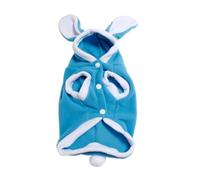 Rabbit Shaped Dog Jacket Cotton Vest for Outdoor Sports Warm | Breathable Cotton, Comfy Stretchy Fit, Blue Party Wear, Fine Cutting, Helps Keep Hair off Bed and Sofa