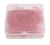 Rabbit Shaped Paper Clips, Cute Animal Decorative Metal Paperclips, 100pcs Anti Slip Stainless Steel Bookmark Clips for School Office Notebooks with Storage Box (Red)