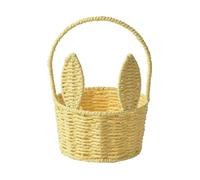 Rabbit Shaped Woven Basket, Easter Basket With Handle, Bunny Rattan Woven Picnic Baskets, For Egg Hunt Party Supplies Gifts