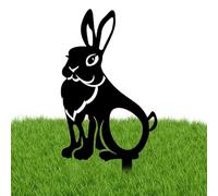Rabbit Silhouette, Decorative Rabbit Yard Decorations Outdoor, Black Bunny Rabbit Garden Stake, Rabbit Yard Decorations Outdoor, Bunny Garden Decor, Animal Silhouette Stak