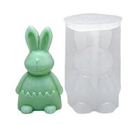 Rabbit Silicone Mold Candle, 3D Easter Bunny Candle Mold | Reusable Easy Release Moulds for Home Resin Soap Chocolate Cake Pudding Candy Statue Concrete Casting 7x5.7x12.2cm