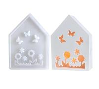 Rabbit Silicone Mold,Easter Butterfly Candle Mold - Cute Bunny Candle Mold Non-stick Silicone Mold | Easy Sea Release Table Ornament Flower Resin Mold