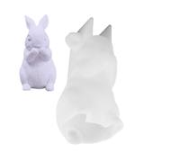 Rabbit Silicone Mold, Easter Casting Mold - Silicone Bunny Statue Mold for Crafts - Easy Release Epoxy Resin Casting for Beginners, P