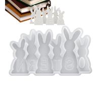 Rabbit Silicone Mold: Epoxy Resin Shapes, Six Cavity Casting Tool, Heat Resistant Flexible Template With Detailed Animal Shapes | Soap Holiday Crafts A