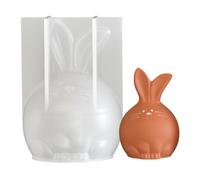 Rabbit Silicone Mold - Geometric Facet Design, 3D Cute Bunny Sculpture, Reusable Craft Flexible Silicone, Resin Casting Kit/Food Grade Material Pair