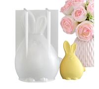 Rabbit Silicone Mould - Adorable 3D Bunny Shape Geometric Facets Handmade Flexible Non-Stick Durable Heat Resistant Food Safe Creative Casting Mould Craft