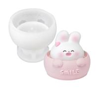 Rabbit Silicone Mould-Cute Rabbit Aromatherapy Candle Mould, Three Dimensional Rabbit Ornaments | Easter Chocolate Moulds, Cake Decoration for Valentine's Day, Mother's Day