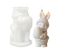Rabbit Silicone Mould - Precise Resin Casting, 3D Sitting Bunny Detail, 7cm Height Figure + Flexible Removal | Soft Grade Polymer Compound Structure for DIY Aromatherapy & Easter Dec