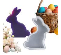 Rabbit Silicone Mould | Reusable Non-stick Creative Tools, 3D Easter Bunny Silicone Moulds - For Candle Soap Plaster Epoxy Home Decoration Arts & Crafts Parties Family Beginners