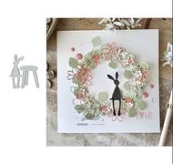 Rabbit Sitting Cutting Die Cuts, DIY Crafts Template Rabbit Sitting Scrapbook Cards Cutting Dies Cut Stencils for DIY Embossing Card Making Decorative Paper Dies Scrapbooking