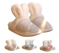 Rabbit Slippers For Women Womens Bunny Slippers Cute Rabbit Ear Sliders Lovely 3D Ear Sliders Thick Soft Sole Slides Winter Comfortable Slides Indoor Home Shoes Bedroom Slipper