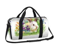 Rabbit Sports Duffel Bags Easter Rabbit Bunny Weekend Overnight Bag Casual Tote Holdall Travel Gym Luggage Duffel Bag for Kids Girls Boys Women Men