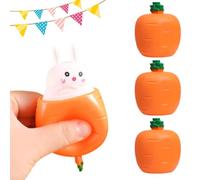 Rabbit Squishy, 2026 New Easter Rabbit Antistress Balls, Easter Carrot Rabbit Squeeze Easter Gifts for Anxiety Relief (3Pcs)
