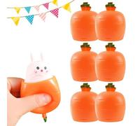 Rabbit Squishy, 2026 New Easter Rabbit Antistress Balls, Easter Carrot Rabbit Squeeze Easter Gifts for Anxiety Relief (6Pcs)